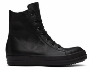 Giày Rick Owens Black Capped High-Top Sneakers RU20F3890