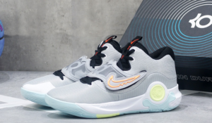Alternative view of Giày Nike KD Trey 5 X 'Wolf Grey Volt Crimson' DJ7554-009