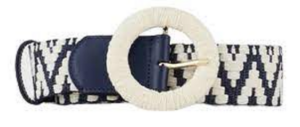 Thắt Lưng Giorgio Armani Webbing Belt With Chevron Embroidery 'Navy Blue'