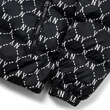 Áo MLB Monogram Diamond Lightweight Short Padded NY Yankees 3ADJM0316-50BKS - Ảnh 4