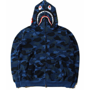 Áo Bape Shark Blue Camo Wide Pullover BAPE159