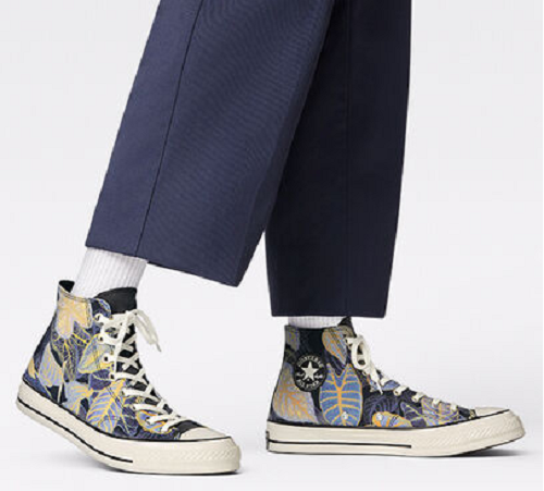 Giày Converse Chuck 70 HI Tropical 'Leaf Grey Blue' A00482C - Ảnh 5