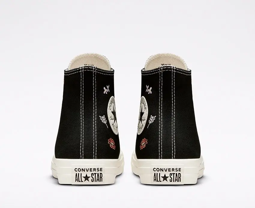Alternative view of Giày Converse Chuck Taylor All Star 70s Hi Embroidery Florets 'Black White'