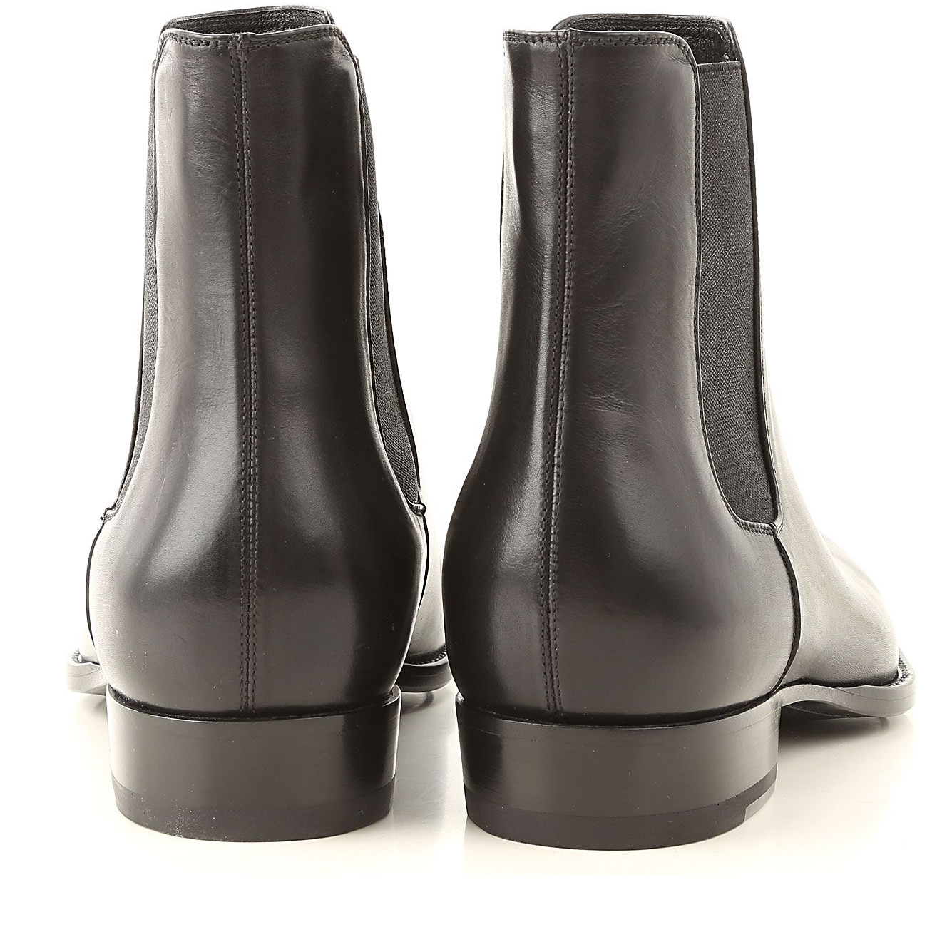 Giày Saint Laurent Wyatt Smooth Leather Chelsea Boot Black 6341951YL001000 - Ảnh 4