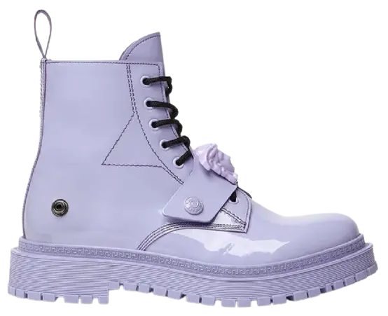 Giày Versace La Medusa Combat Boots Lilac 1003990-1A02844-1L72B