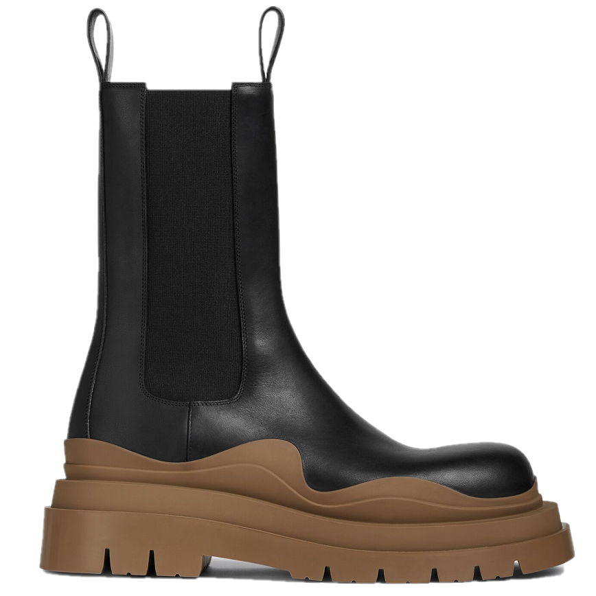 Giay Bottega Veneta Tire Chelsea Boot 'Black Jute' 630284VBS501449