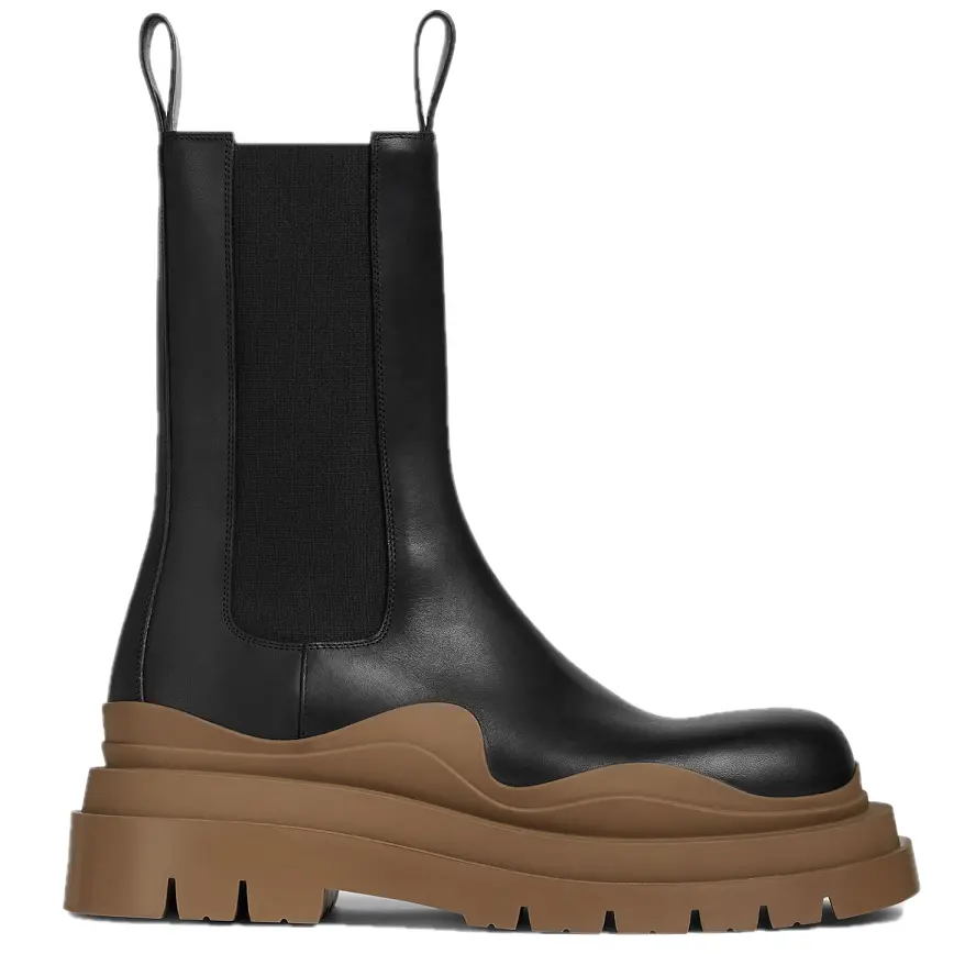 Giay Bottega Veneta Tire Chelsea Boot 'Black Jute' 630284VBS501449