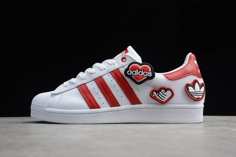 Giày Adidas Superstar 'Velcro Patches White Scarlet' FY3117 - Ảnh 6