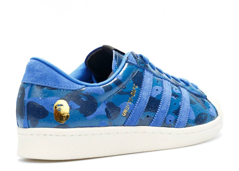 Giày Adidas Superstar 80s 'Undefeated Bape Blue Camo' S74775 - Ảnh 2