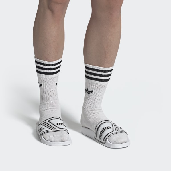 Dép Adidas Adilette Black and Royal Blue Slides EE6178 - Ảnh 5