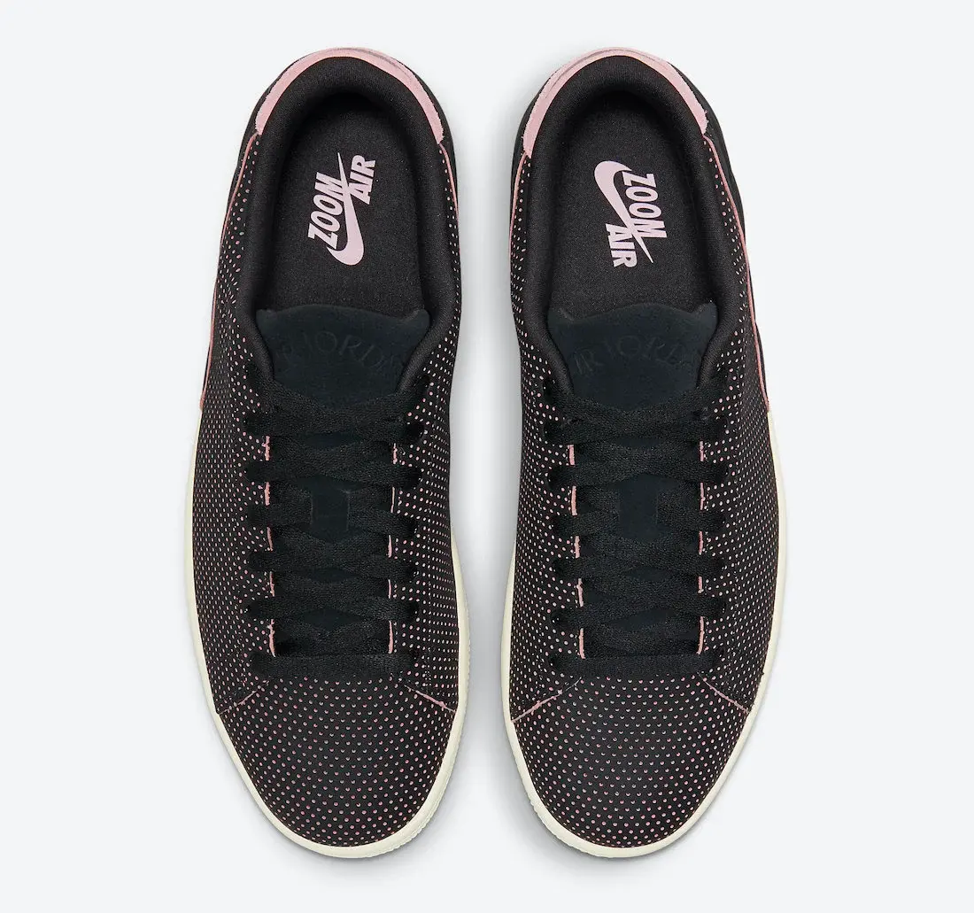 Alternative view of Giày Nike Air Jordan 1 Centre Court 'Perforated Black Pink' DJ2756-006