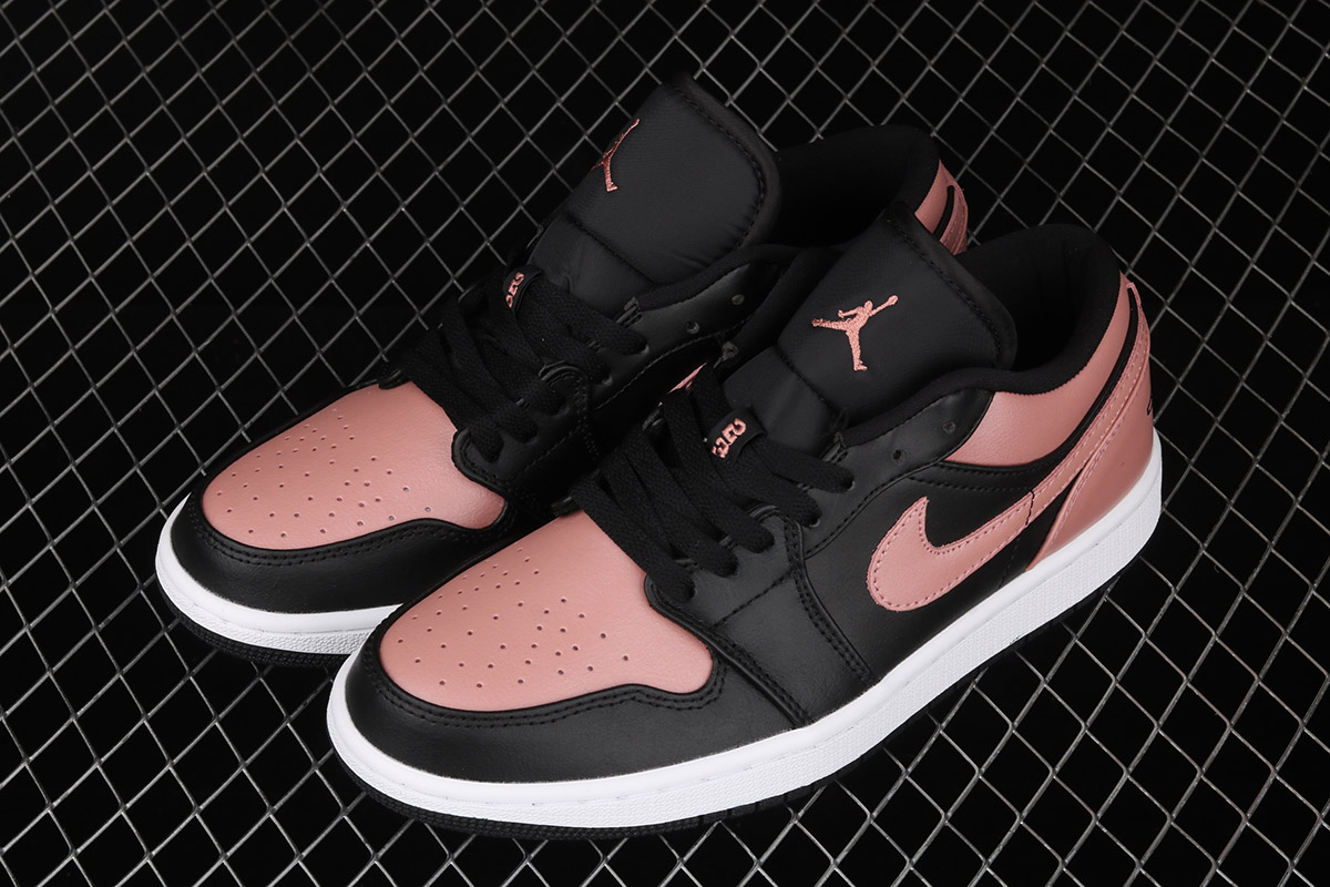 Giày Nike Air Jordan 1 Low GS 'Crimson Tint' 553560-034 - Ảnh 9