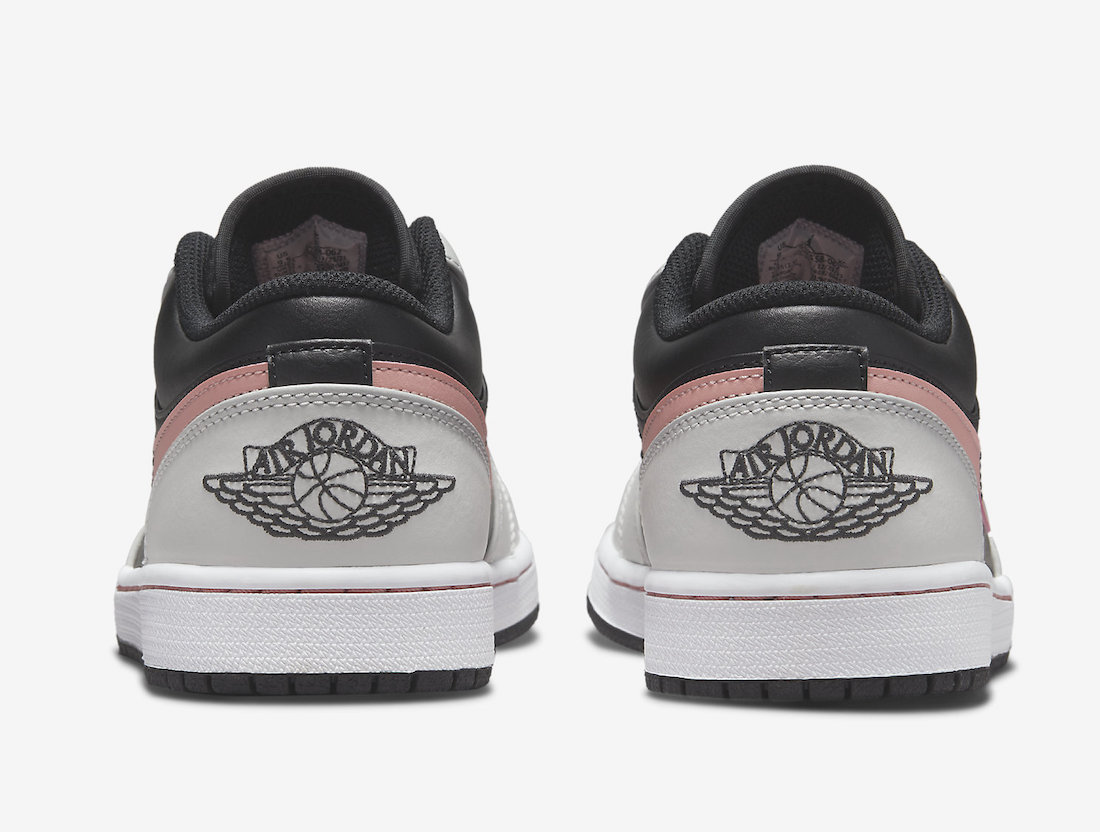 Giày Nike Air Jordan 1 Low 'Black Grey Fog Bleached Coral' 553558-062 - Ảnh 8