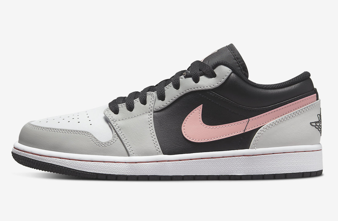 Giày Nike Air Jordan 1 Low 'Black Grey Fog Bleached Coral' 553558-062 - Ảnh 6