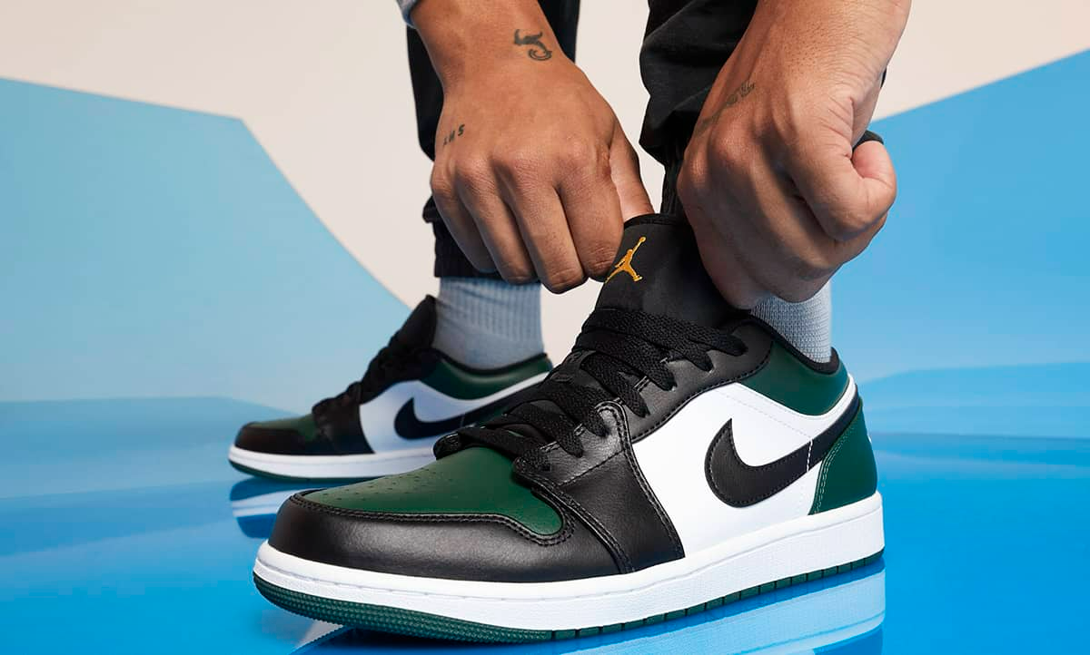 Giày Nike Air Jordan 1 Low 'Green Toe' 553558-371 - Ảnh 6