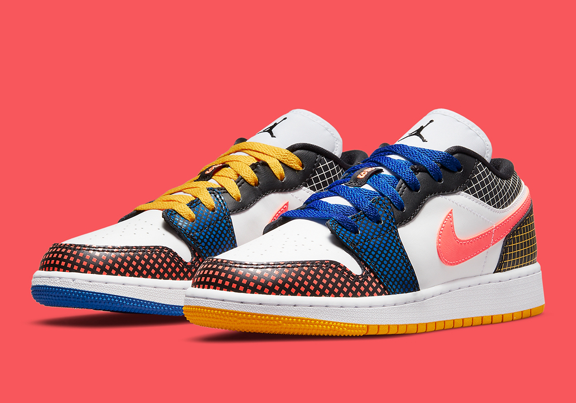 Giày Nike Air Jordan 1 Low MMD BG 'Multi Grid' DH7547-100 - Ảnh 7