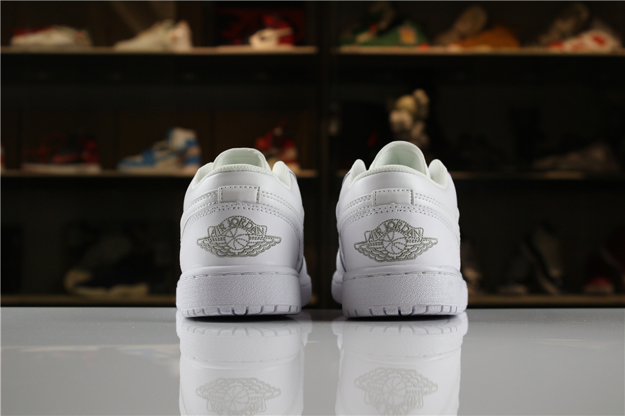 Giày Nike Air Jordan 1 Retro Low 'Pure Platinum' 553558-170 - Ảnh 5
