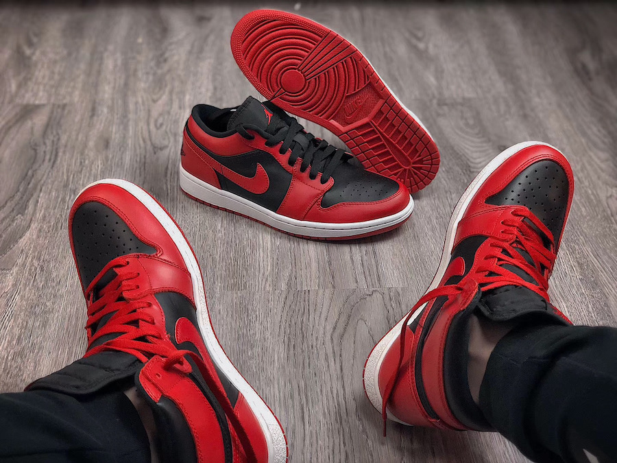 Giày Nike Air Jordan 1 Low 'Reverse Bred' 553558-606 - Ảnh 6