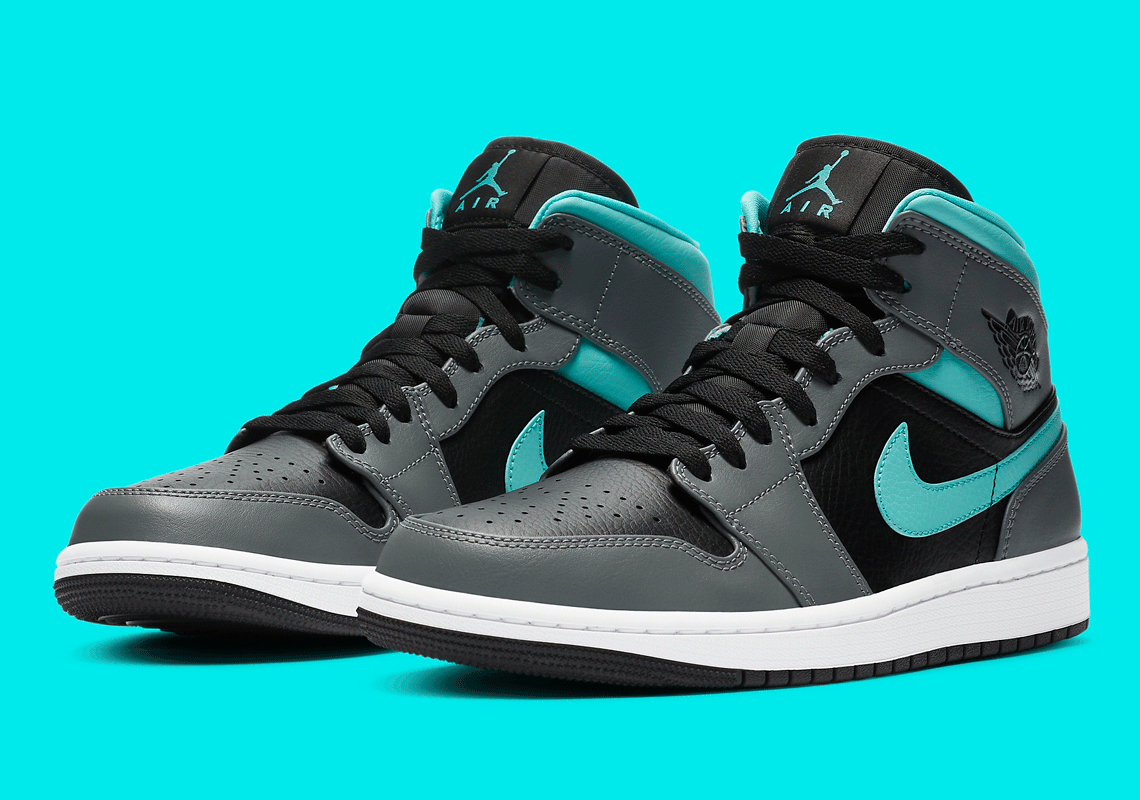 Giày Nike Air Jordan 1 Mid 'Aqua' 554724-063 - Ảnh 6