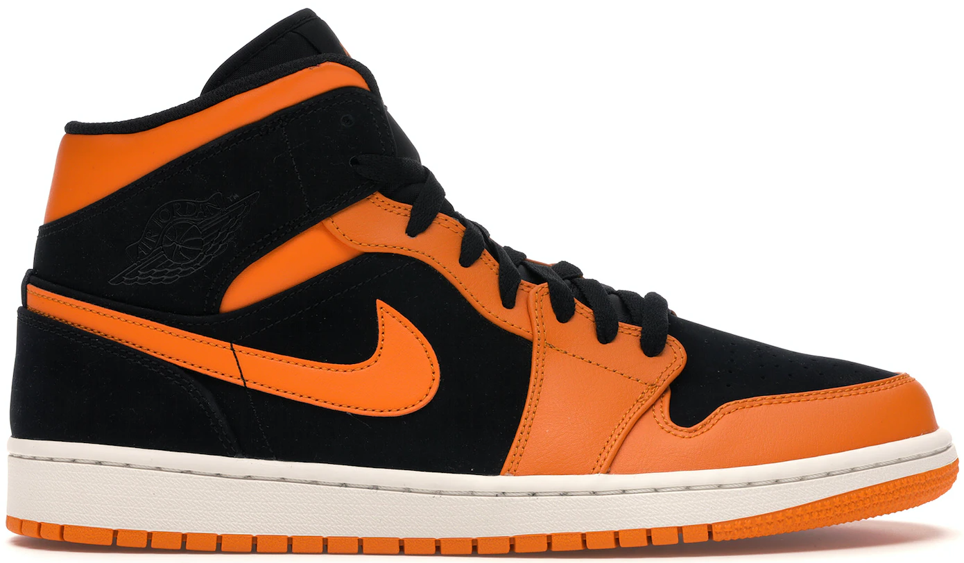 Giày Nike Air Jordan 1 Mid GS 'Black Orange' 554725-081