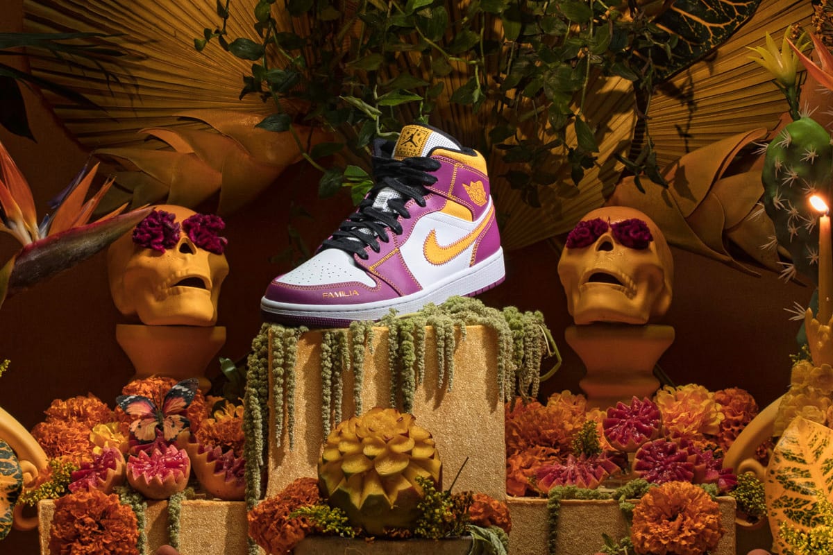 Giày Nike Air Jordan 1 Mid Day of the Dead 'Día de Muertos' DC0350-100 - Ảnh 6