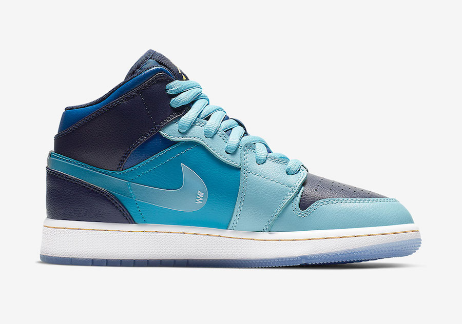 Giày Nike Air Jordan 1 Mid GS 'Fly' BV7446-400 - Ảnh 7