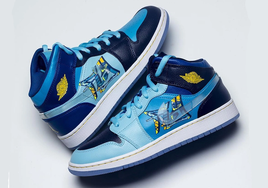 Giày Nike Air Jordan 1 Mid GS 'Fly' BV7446-400 - Ảnh 12