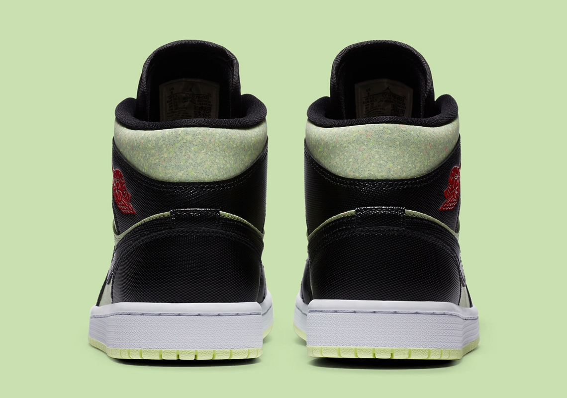 Giày Nike Wmns Air Jordan 1 Mid SE 'Black Barely Volt' CV5276-003 - Ảnh 5