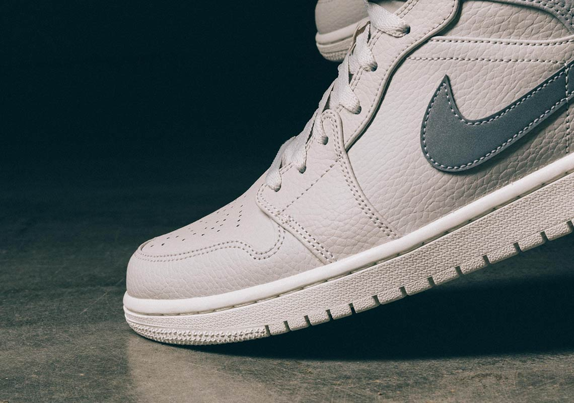Giày Nike Air Jordan 1 Mid Retro SE 'Grey Fog' 852542-003 - Ảnh 7