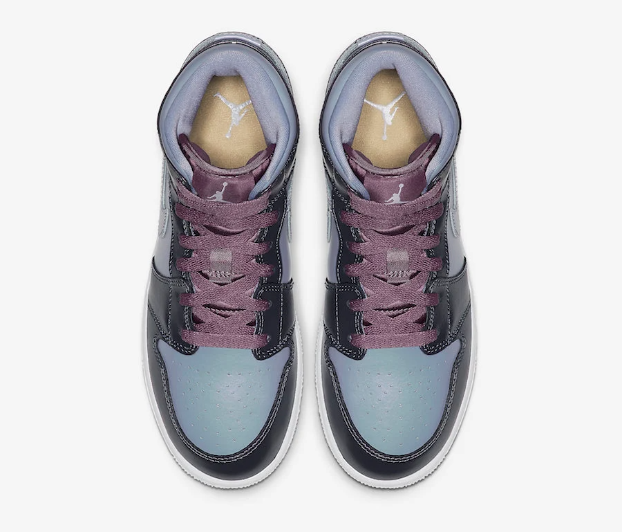 Giày Nike Air Jordan 1 Mid GS 'Metallic Purple' AV5174-400 - Ảnh 4