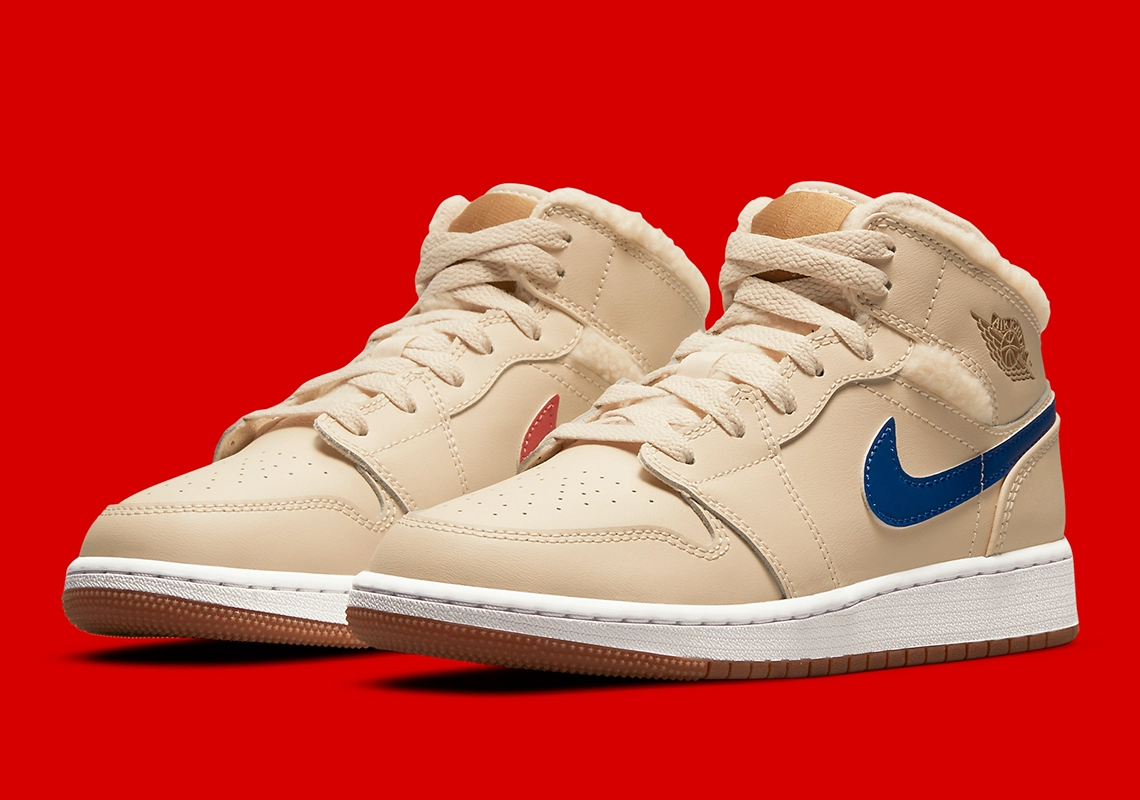 Giày Nike Air Jordan 1 Mid Utility GS 'Fleece' DO2207-264 - Ảnh 8