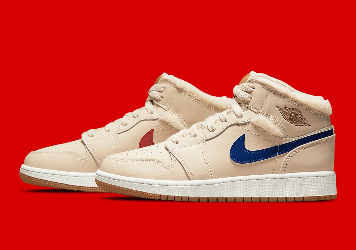 Giày Nike Air Jordan 1 Mid Utility GS 'Fleece' DO2207-264 - Ảnh 7