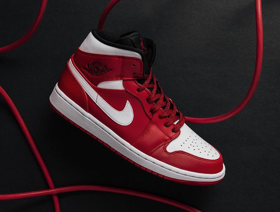 Giày Nike Air Jordan 1 Mid 'Gym Red' 554724-605 - Ảnh 9