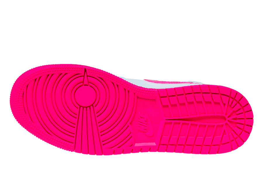 Giày Nike Air Jordan 1 Retro Mid GS 'Hyper Pink' 555112-106 - Ảnh 11