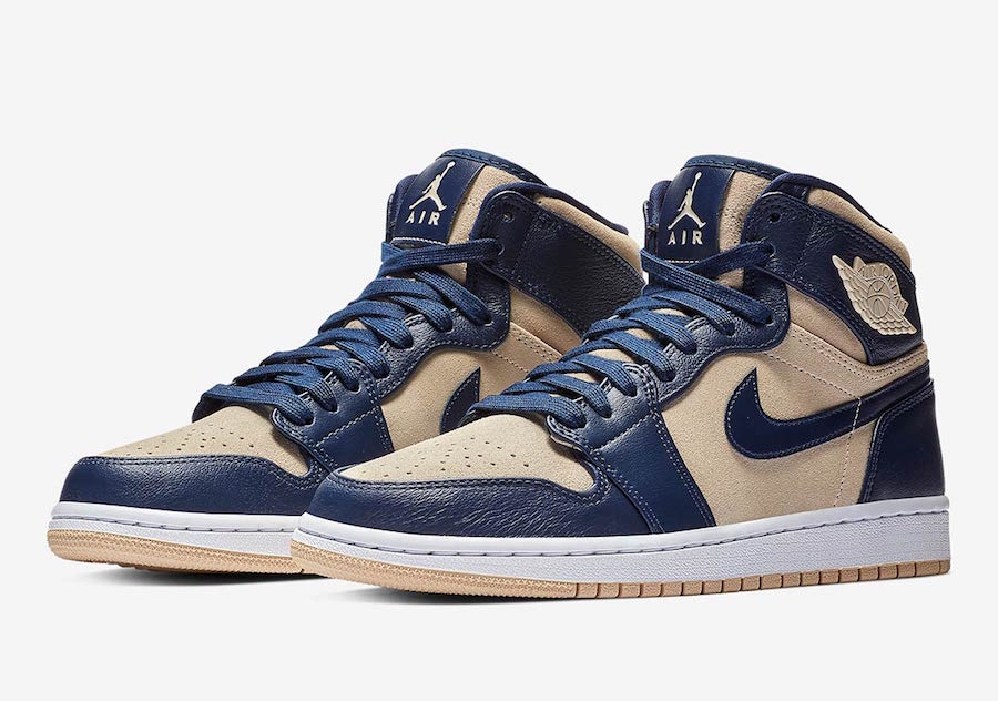 Giày Nike Air Jordan 1 High 'Navy Cream' AQ9131-401 - Ảnh 2