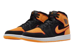Giay Nike Air Jordan 1 Mid 'Fat Tongue Black Orange' FJ4923-008