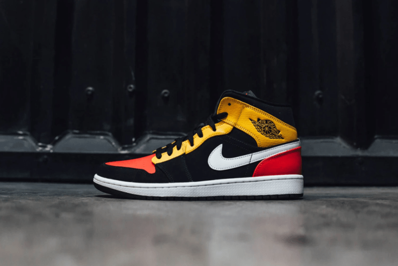 Giày Nike Air Jordan 1 Mid 'Black Amarillo Orange' 852542-087 - Ảnh 9