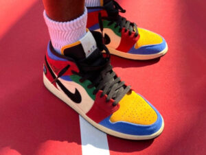 Alternative view of Giày Nike Blue The Great x Air Jordan 1 Mid 'Fearless' CU2805-100