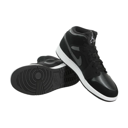 Giày Nike Air Jordan 1 Mid SE GS 'Black Anthracite' BQ6931-012 - Ảnh 8