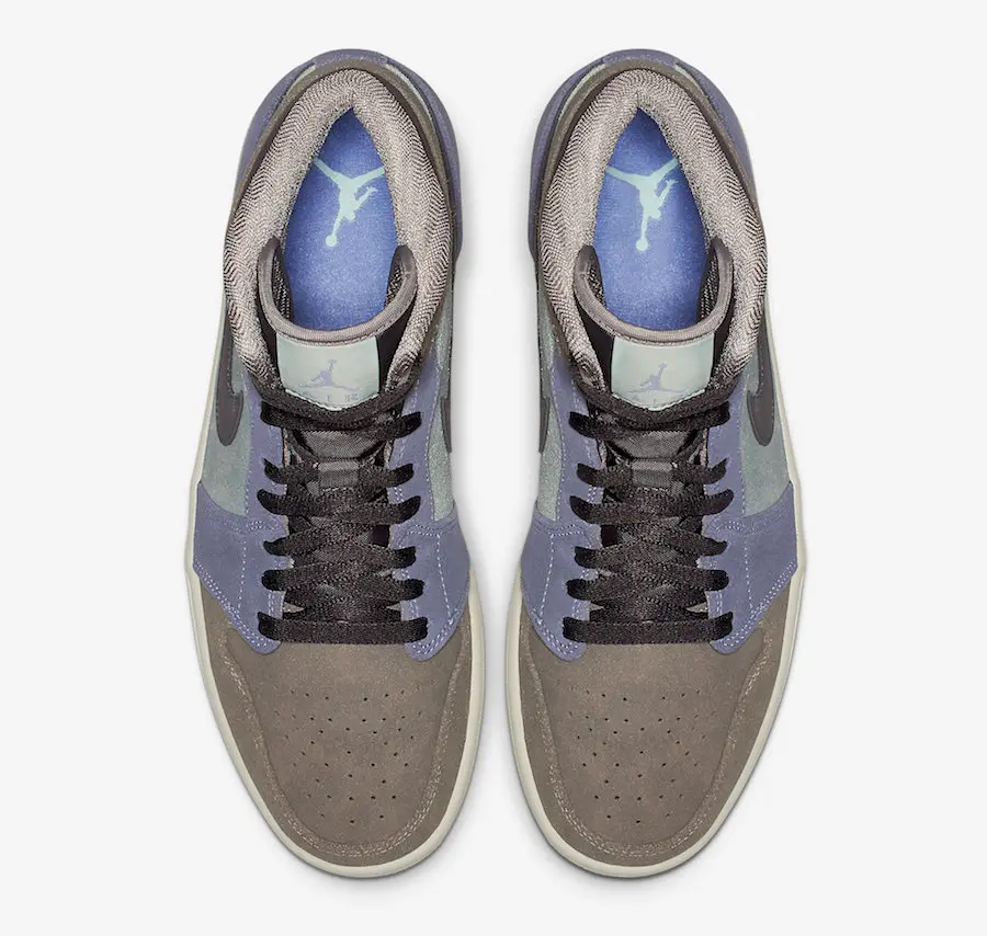 Alternative view of Giày Nike Air Jordan 1 Mid 'Suede Patch' 852542-203