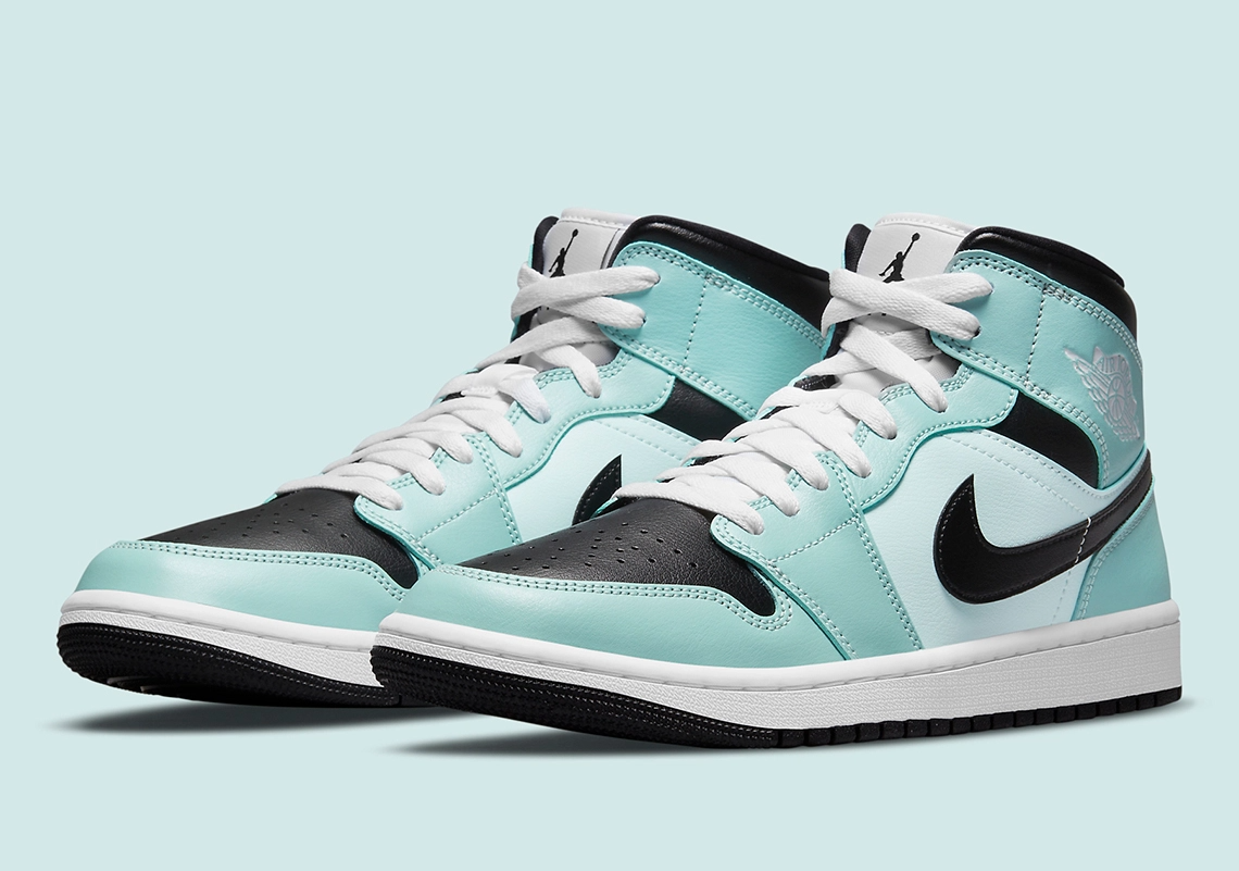 Giày Nike Wmns Air Jordan 1 Mid 'Aqua Black' BQ6472-300 - Ảnh 5