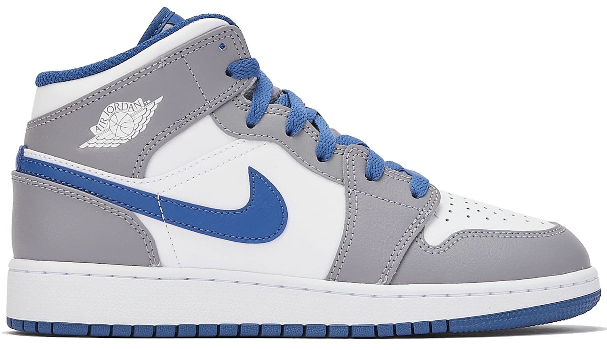 Giay Nike Air Jordan 1 Mid GS 'True Blue Cement' DQ8423-014