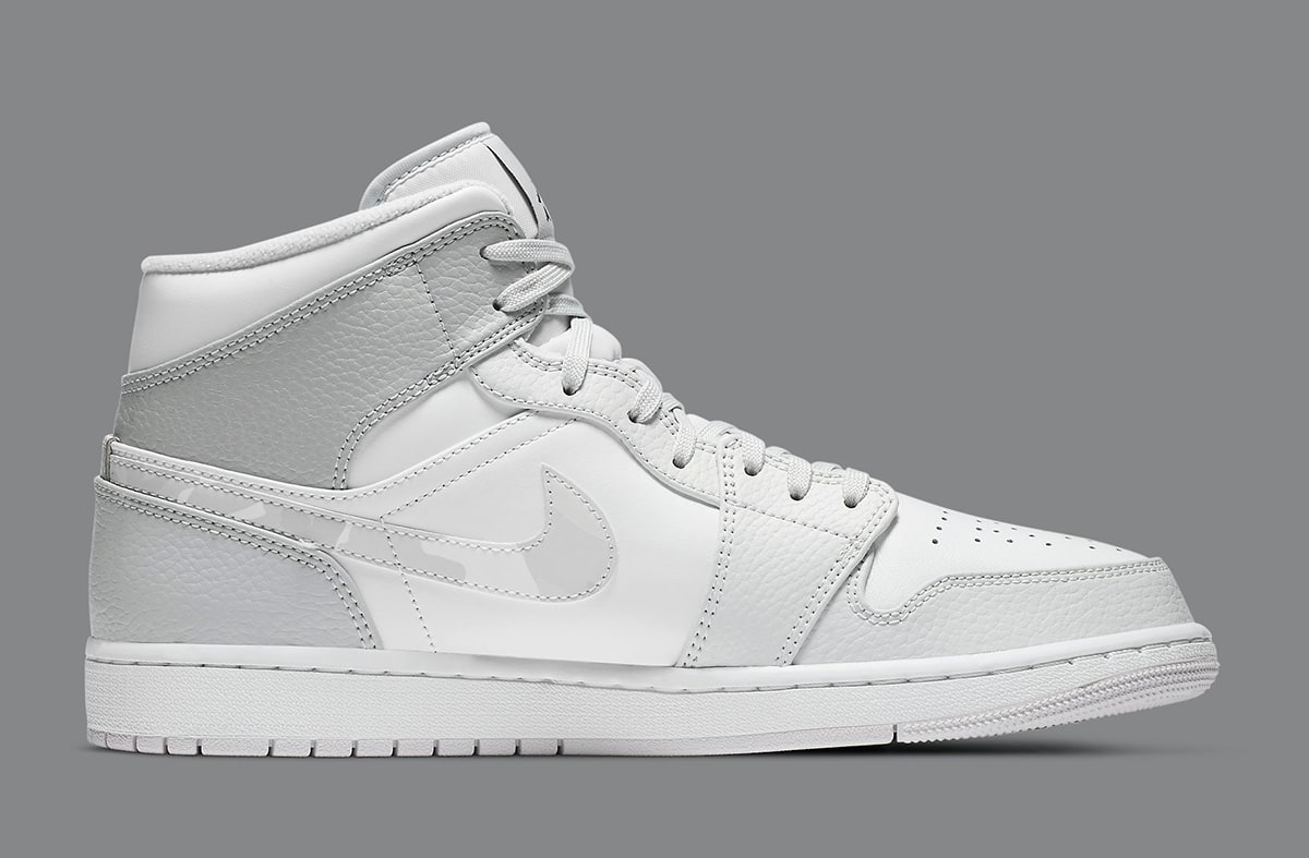Giày Nike Air Jordan 1 Mid 'Grey Camo' DC9035-100 - Ảnh 5