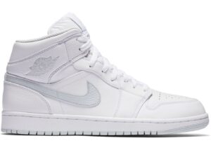 Giày Nike Air Jordan 1 Mid 'White Pure Platinum Swoosh' 554724-108
