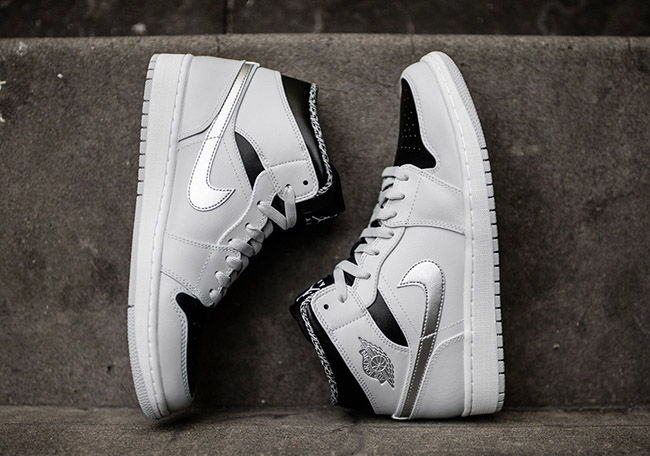Giày Nike Air Jordan 1 Mid 'Wolf Grey Pure Platinum' 554724-032 - Ảnh 4