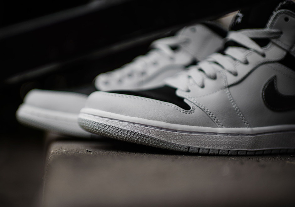 Giày Nike Air Jordan 1 Mid 'Wolf Grey Pure Platinum' 554724-032 - Ảnh 3