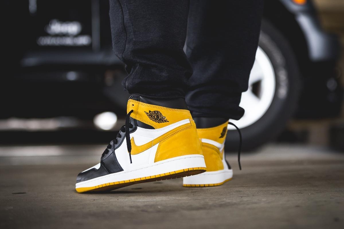Giày Nike Air Jordan 1 Retro High 'Yellow Ochre' 555088-109 - Ảnh 3