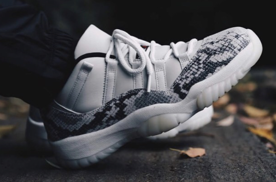Giày Nike Air Jordan 11 Retro Low 'Light Bone Snakeskin' CD6846-002 - Ảnh 3