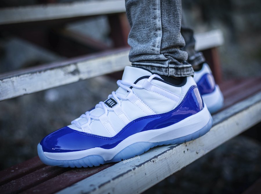 Giày Nike Air Jordan 11 Retro Low White Concord AH7860-100 - Ảnh 7