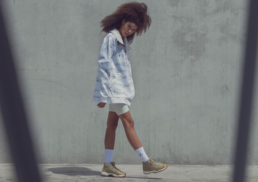 Giày Nike Wmns Air Jordan 11 Retro 'Olive Lux' AR0715-200 - Ảnh 5